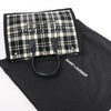 Saint Laurent Paris Rive Gauche Wool x Leather Tote bag Black x White 499290 Secondhand