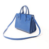 Saint Laurent Paris Sac de Jour Nano Leather 2Way Handbag Blue 340778 Secondhand