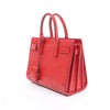 Saint Laurent Paris Sac de Jour Nano Leather Handbag in Red Secondhand