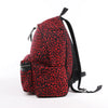 Saint Laurent Paris Leopard Hunting Canvas x Leather Backpack in Red x Black 326865 Secondhand