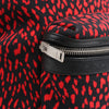 Saint Laurent Paris Leopard Hunting Canvas x Leather Backpack in Red x Black 326865 Secondhand
