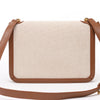 Saint Laurent Paris Carre Canvas x Leather Shoulder bag in Beige x Brown 647713 Secondhand