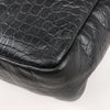 Saint Laurent Paris Sac de Jules Mock Croc Handbag in Black 480586 Secondhand