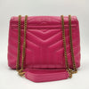 Secondhand Saint Laurent Loulou bag in fuchsia quilted leather - '10s
