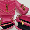 Secondhand Saint Laurent Loulou bag in fuchsia quilted leather - '10s