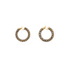 Secondhand Salvati Diamonds and Gold Hoop Earrings - '10s