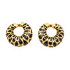 Secondhand Marina B Gold and Black metal Earrings - '80s