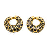Secondhand Marina B Gold and Black metal Earrings - '80s
