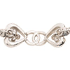 Chanel Gold Plated Crystal Hearts Choker Necklace Secondhand