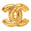 Chanel CC Gold Plated Quilted Brooch Secondhand