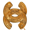 Chanel CC Gold Plated Quilted Brooch Secondhand