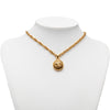 Chanel CC Gold Plated Medallion Pendant Necklace Secondhand