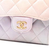 Chanel CC Quilted Lambskin Ombre Top Handle Flap Clutch With Chain Secondhand