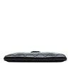 Chanel Quilted Glazed Calfskin Coco Pleats Chain Clutch Secondhand