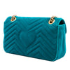 Gucci Medium GG Marmont Matelasse Velvet Shoulder Bag Secondhand