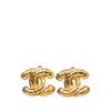 Chanel CC Quilted Gold Plated Clip On Earrings Secondhand