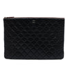 Chanel Large CC Quilted Lambskin O Case Clutch Secondhand