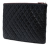 Chanel Large CC Quilted Lambskin O Case Clutch Secondhand