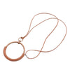 Hermès Swift and Stainless Steel Loop Grand Pendant Necklace Secondhand