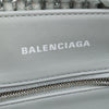 Balenciaga Metallic Faux Leather Bistro Basket Bag XXS Secondhand