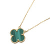 Van Cleef and Arpels 18K Yellow Gold and Malachite Vintage Alhambra Necklace Secondhand