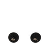 Chanel CC Resin and Strass Button Push Back Earrings Secondhand