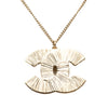 Chanel Gold Plated Gripoix CC Pendant Necklace Secondhand