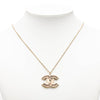 Chanel Gold Plated Gripoix CC Pendant Necklace Secondhand
