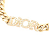 Dior Dior Revolution Gold Plated Crystal Chain Bracelet Secondhand