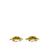 Chanel Gold Plated CC Flower Clip On Earrings Secondhand