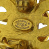 Chanel Gold Plated CC Flower Clip On Earrings Secondhand