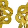 Chanel Gold Plated CC Flower Clip On Earrings Secondhand