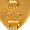 Chanel CC Gold Plated Heart Clip On Earrings Secondhand