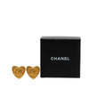 Chanel CC Gold Plated Heart Clip On Earrings Secondhand