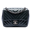 Secondhand Chanel Mini Square Classic Chevron Patent Single Flap