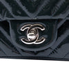 Chanel Mini Square Classic Chevron Patent Single Flap Secondhand