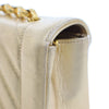 Secondhand Chanel Small Chevron Metallic Lambskin V Stitch Bijoux Flap
