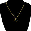 Dior Gold Plated CD Logo Pendant Necklace Secondhand
