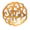 Chanel CC Gold Plated Filigree Brooch Secondhand