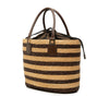 Fendi Straw Pecan Striped Beach Tote Secondhand
