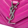 Saint Laurent Medium Chevron Sheepskin Monogram College Shoulder Bag Secondhand