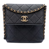 Chanel Small Quilted Calfskin Chain Hobo Flap Secondhand