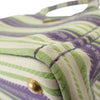 Prada Small Canvas Canapa Striped Logo Tote Secondhand