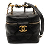 Chanel CC Quilted Calfskin Chain Top Handle Vanity Case on Strap Secondhand