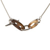 Hermès Palladium Plated and Buffalo Horn Maillon Pendant Necklace Secondhand