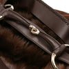 Gucci Large Suede and Fur Horsebit Hobo Secondhand