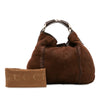 Gucci Large Suede and Fur Horsebit Hobo Secondhand