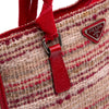 Prada Vitello Trimmed Tweed Flat Tote Secondhand