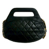 Secondhand Chanel CC Quilted Lambskin Top Handle Round Frame Bag