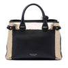 Burberry Medium Leather and House Check Sequin Banner Satchel Secondhand
